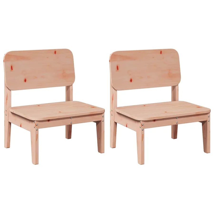 Chaises de jardin lot de 2 60x52,5x72 cm bois massif de douglas - 2