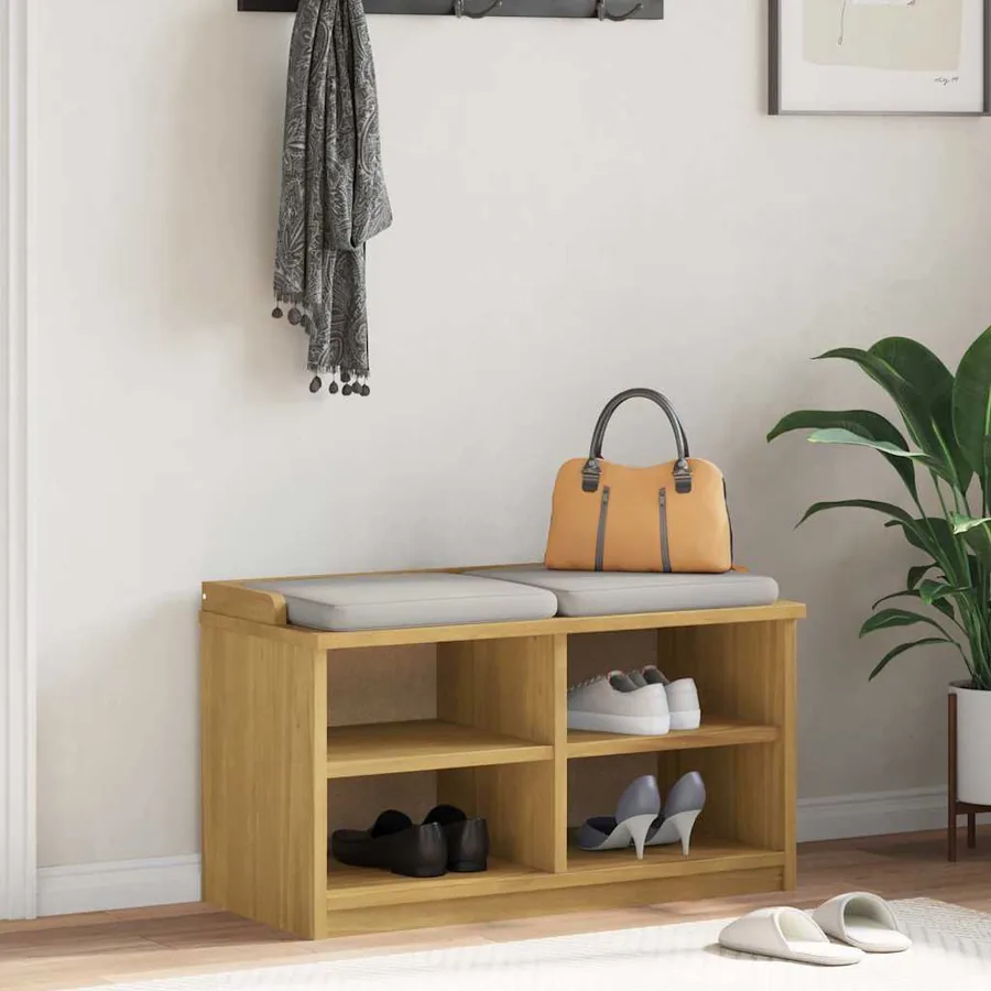 Banc de couloir SANDNES 87x40x50 cm bois de pin massif