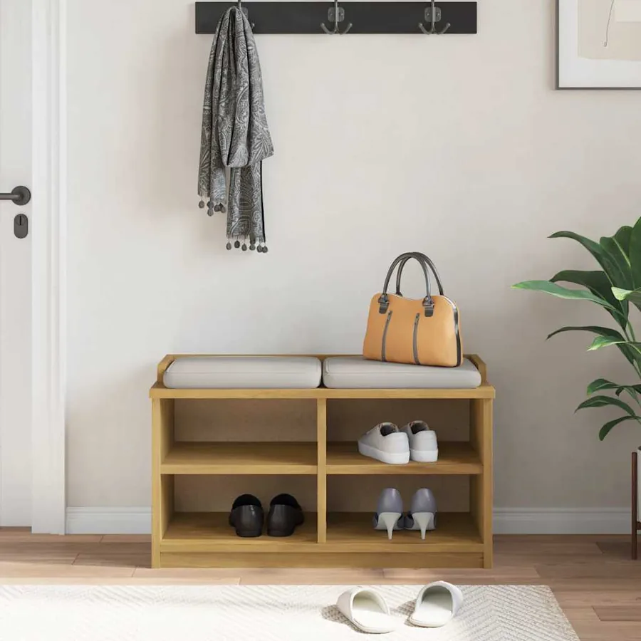 Banc de couloir SANDNES 87x40x50 cm bois de pin massif - 3
