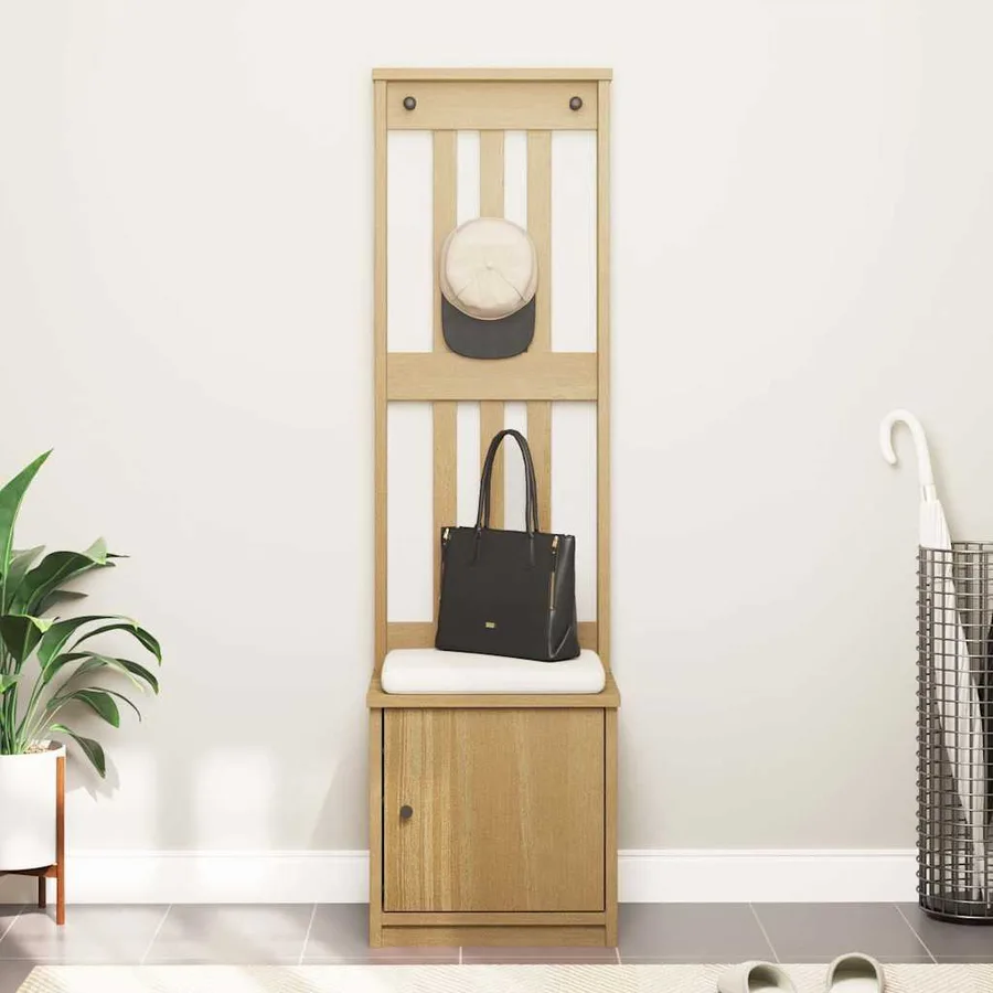 Portemanteau SANDNES 45x40x159,5 cm bois massif pin - 3