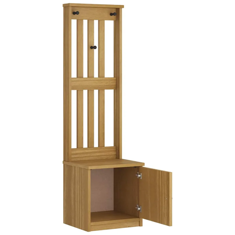 Portemanteau SANDNES 45x40x159,5 cm bois massif pin - 6