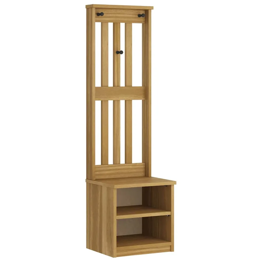 Portemanteau SANDNES 45x40x159,5 cm bois massif pin - 2