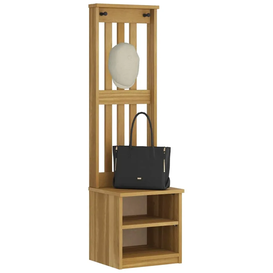Portemanteau SANDNES 45x40x159,5 cm bois massif pin - 4