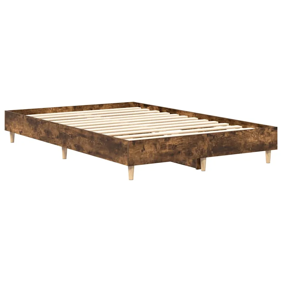 Cadre de lit sans matelas chêne fumé 120x190 cm bois ingénierie - 4