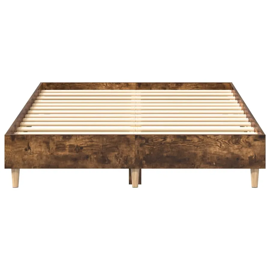 Cadre de lit sans matelas chêne fumé 120x190 cm bois ingénierie - 5