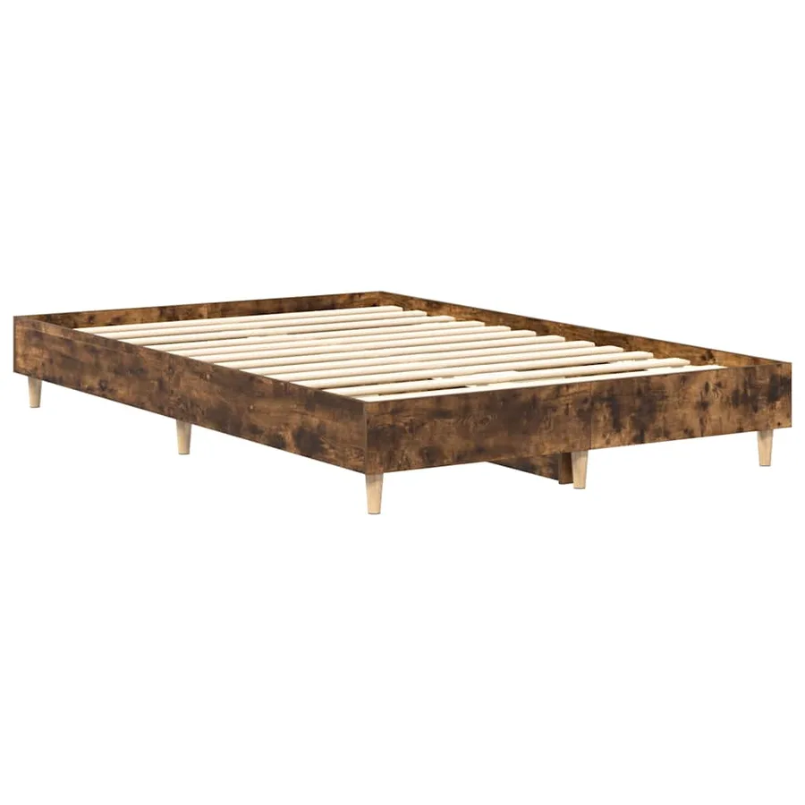 Cadre de lit sans matelas chêne fumé 120x190 cm bois ingénierie - 7