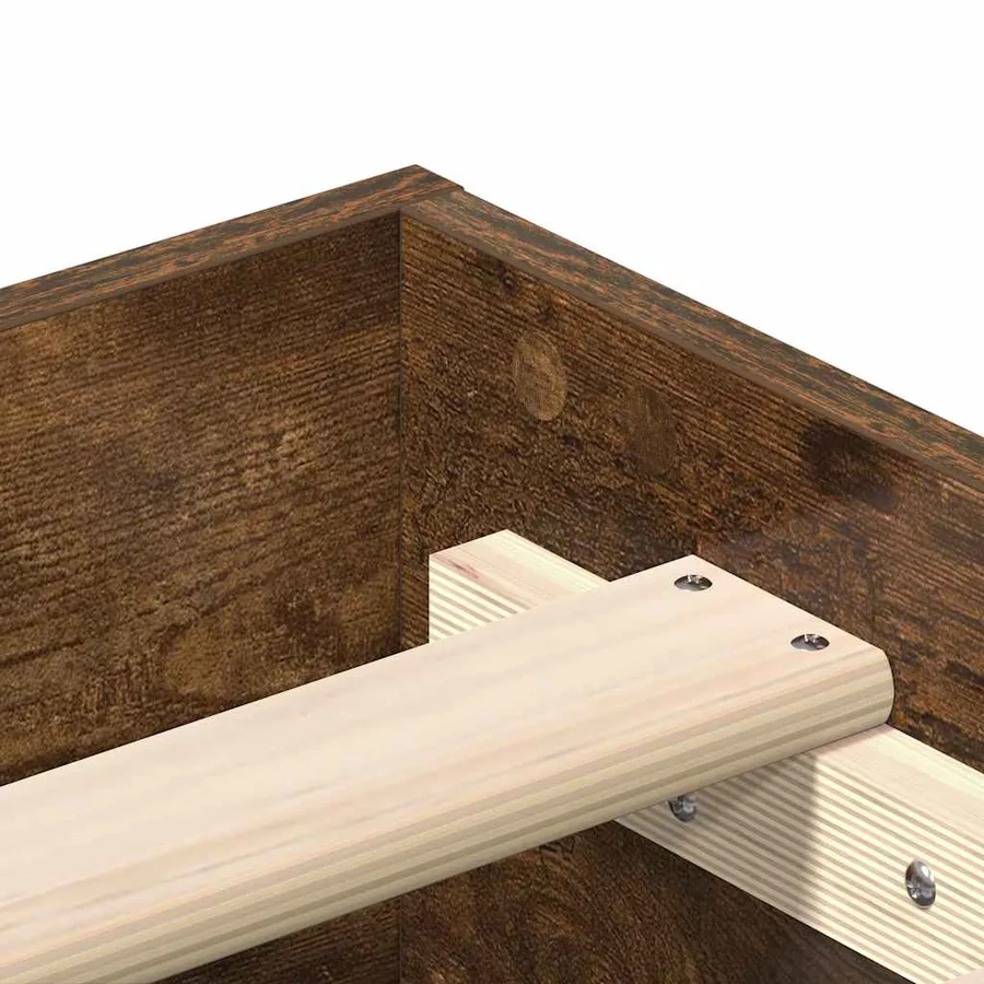 Cadre de lit sans matelas chêne fumé 120x190 cm bois ingénierie - 8