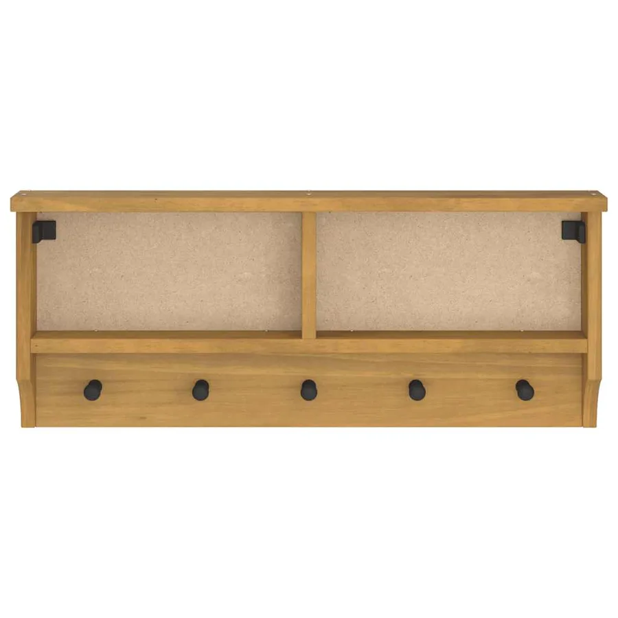 Porte-manteau mural SANDNES 87x12x35 cm bois massif pin - 5