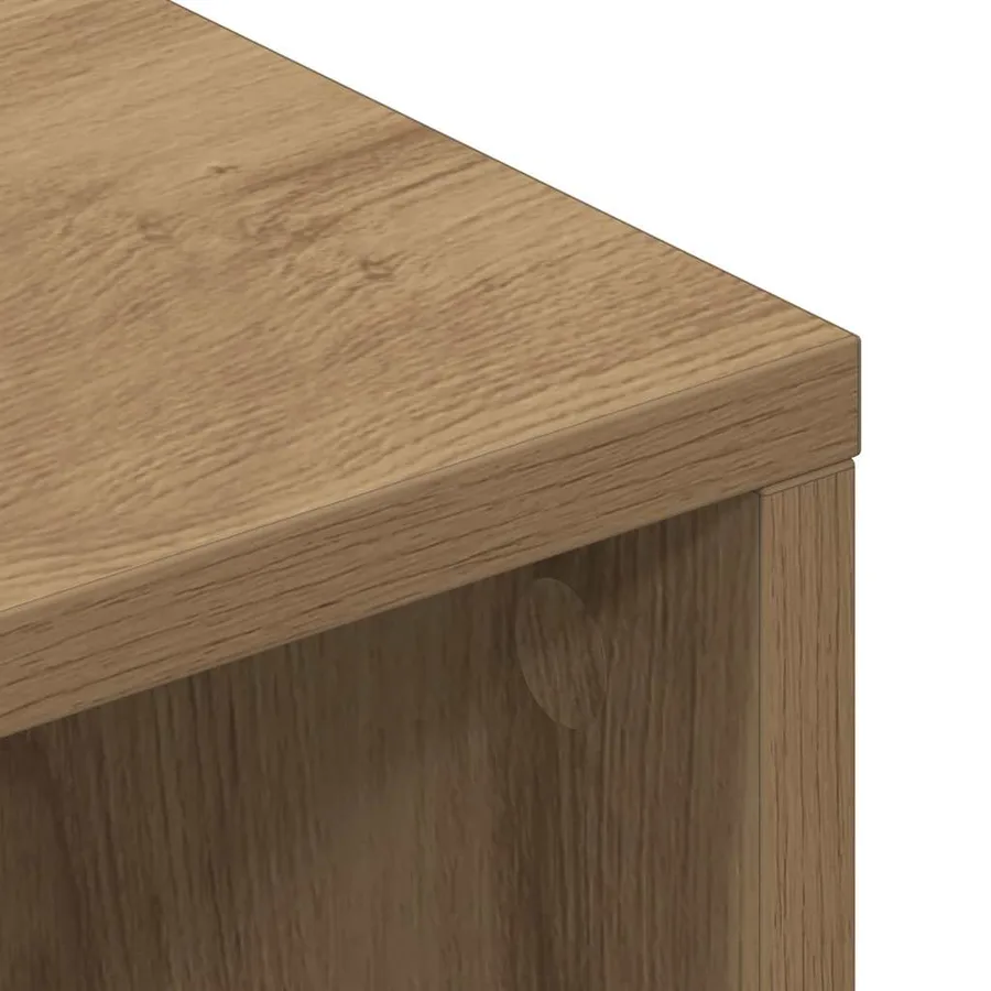 Meuble TV chêne artisanal 100x40x40 cm bois d'ingénierie - 8