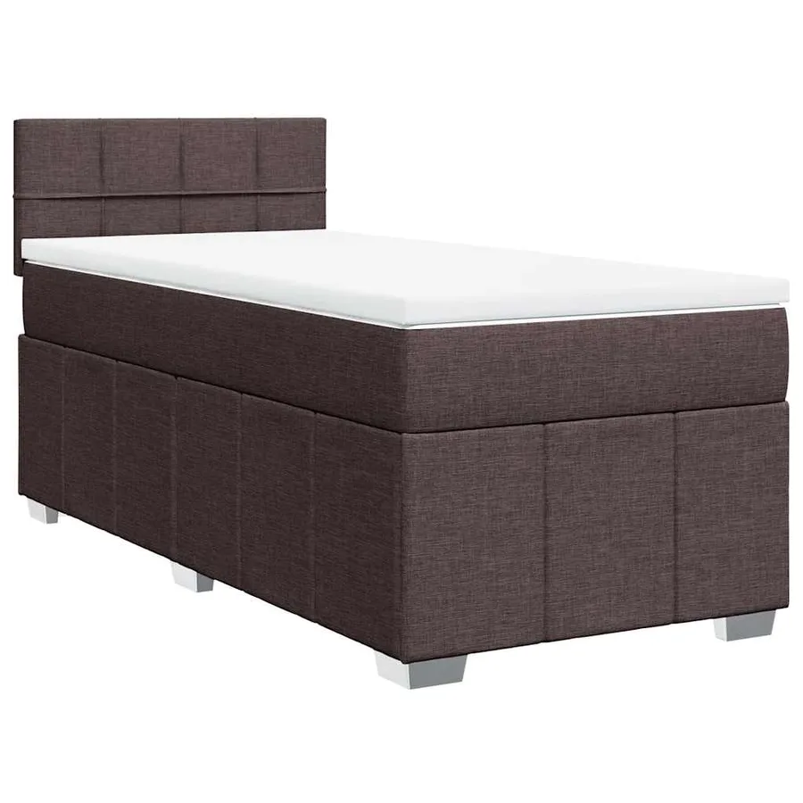 Sommier à lattes de lit avec matelas Marron foncé 90x200 cm - 2