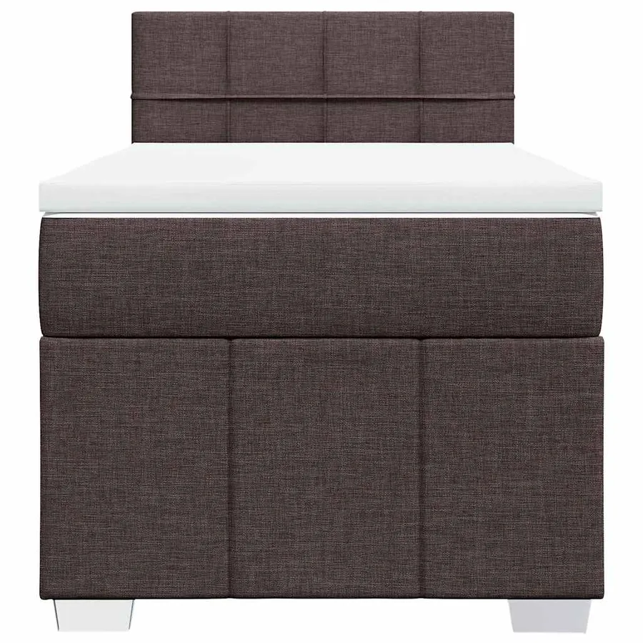 Sommier à lattes de lit avec matelas Marron foncé 90x200 cm - 4
