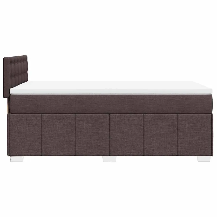 Sommier à lattes de lit avec matelas Marron foncé 90x200 cm - 5