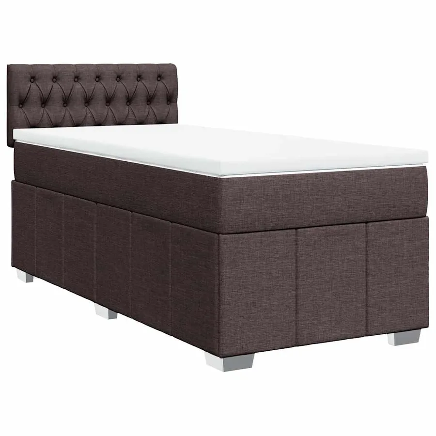 Sommier à lattes de lit avec matelas Marron foncé 90x200 cm - 2