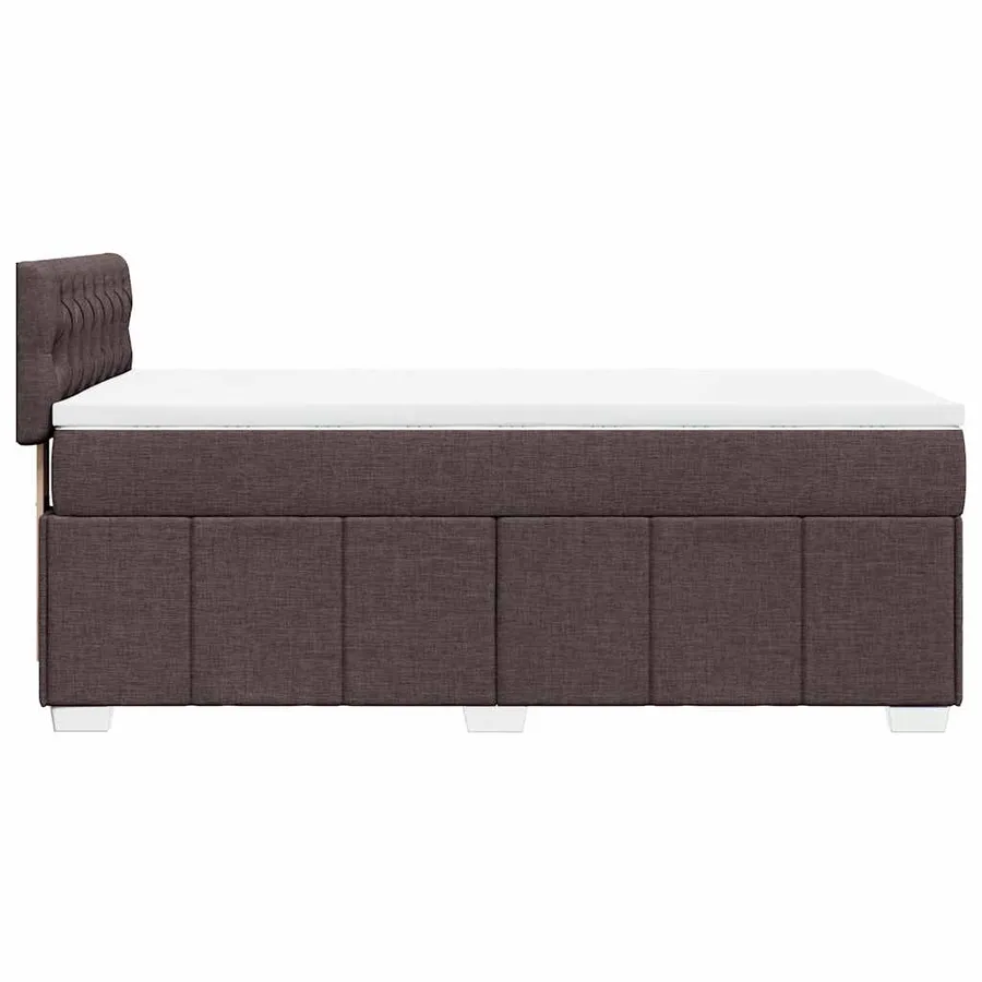 Sommier à lattes de lit avec matelas Marron foncé 90x200 cm - 5