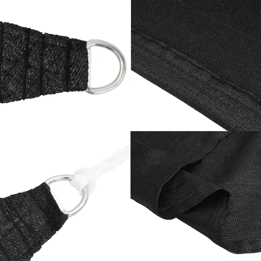 Voile d'ombrage 160 g/m² Noir 3/4x2 m PEHD - 6
