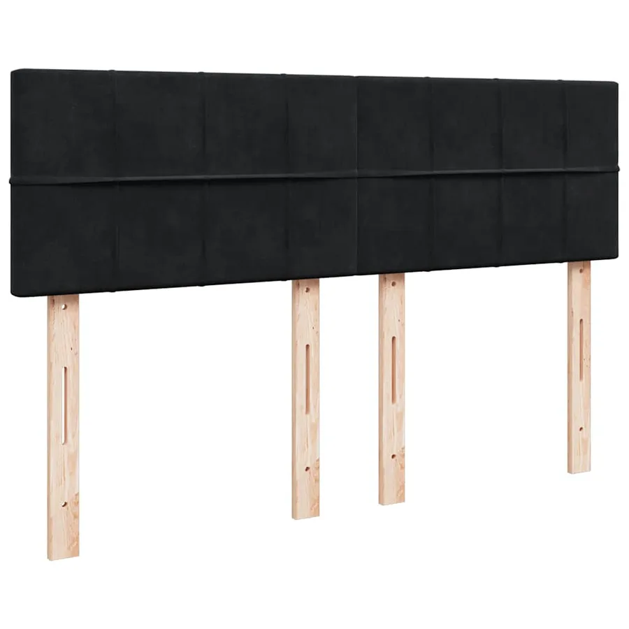 Cadre de lit ottoman avec matelas noir 140x200 cm velours - 7
