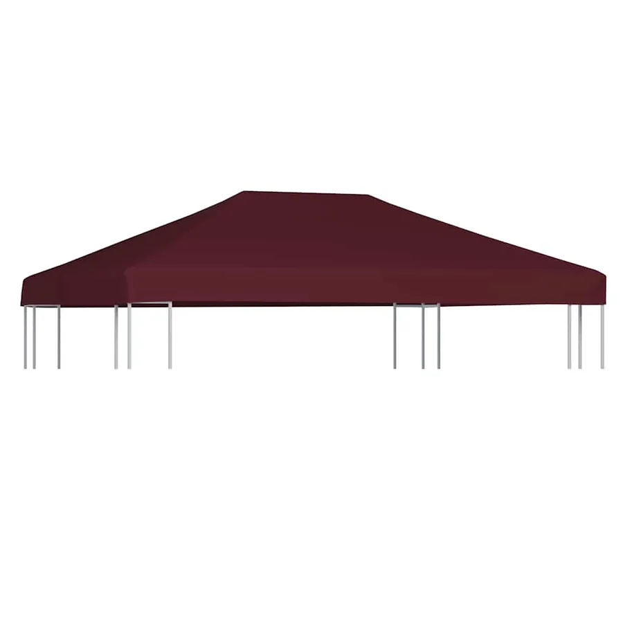 Gazebo top cover 310 g/m² 3x4 m Burgundy