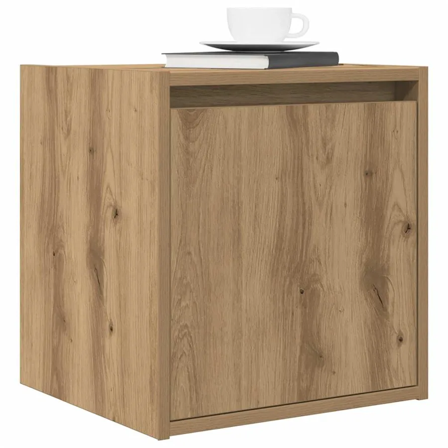 Tables de chevet murales 2 pcs chêne artisanal 38x34x40 cm - 4