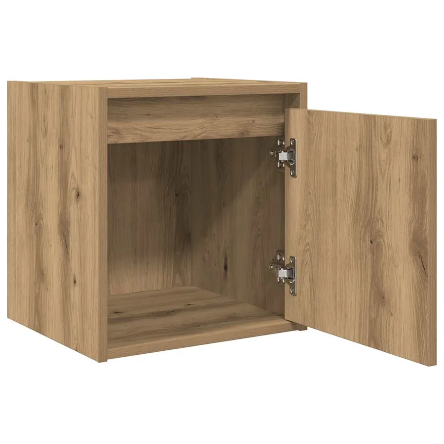 Tables de chevet murales 2 pcs chêne artisanal 38x34x40 cm - 6