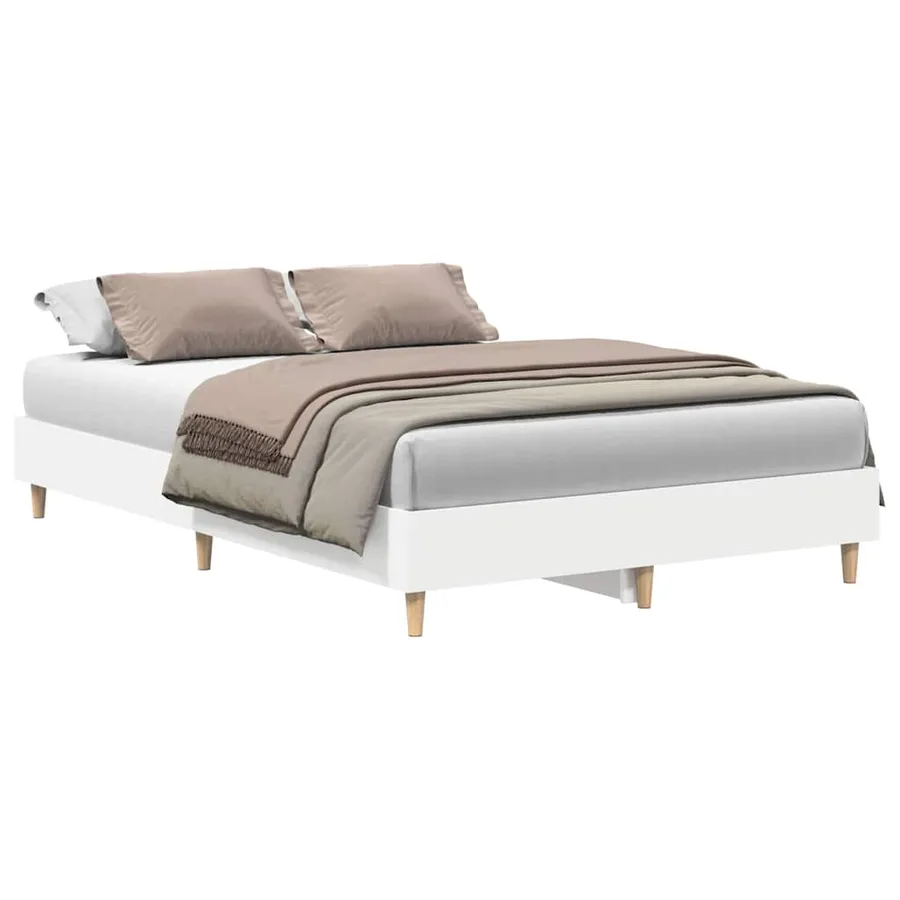 Cadre de lit sans matelas blanc 120x200 cm bois ingénierie - 2