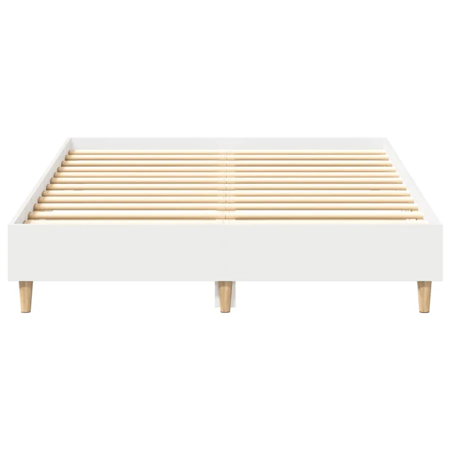 Cadre de lit sans matelas blanc 120x200 cm bois ingénierie - 5