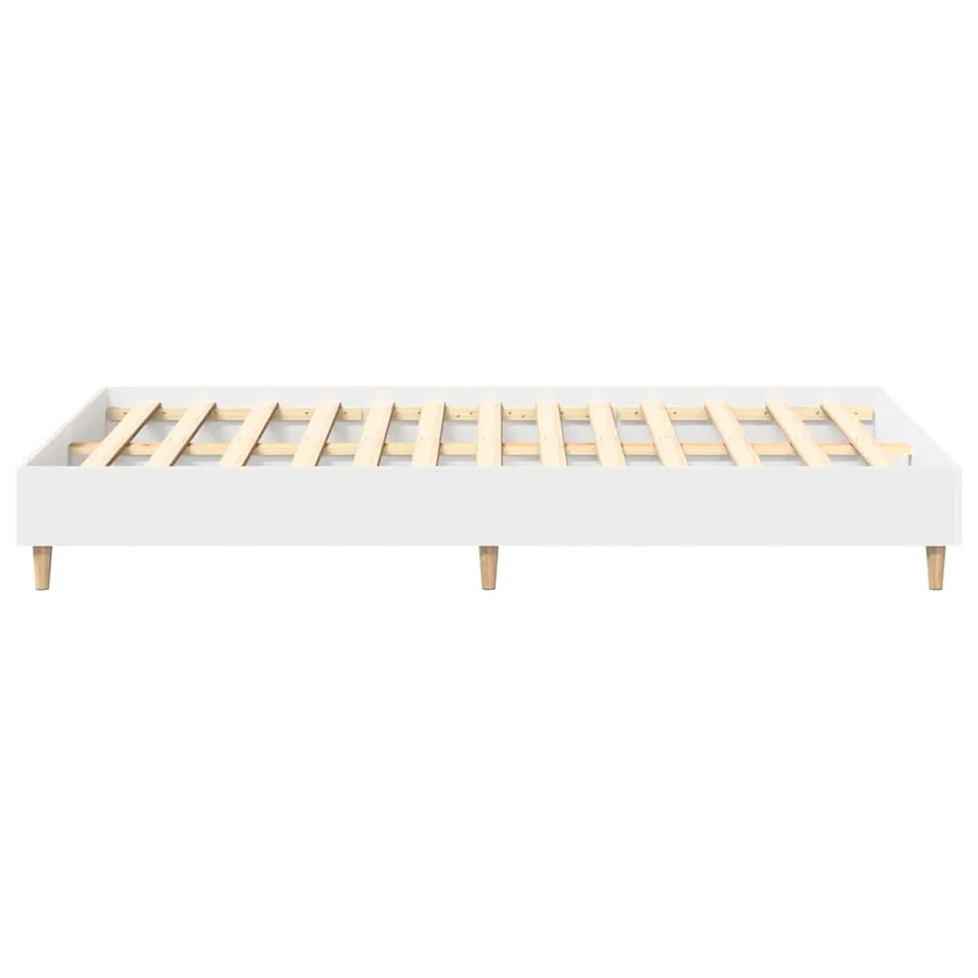 Cadre de lit sans matelas blanc 120x200 cm bois ingénierie - 6