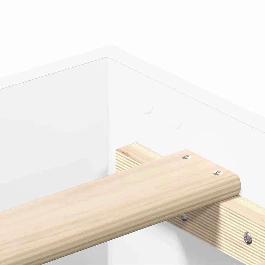 Cadre de lit sans matelas blanc 120x200 cm bois ingénierie - 8