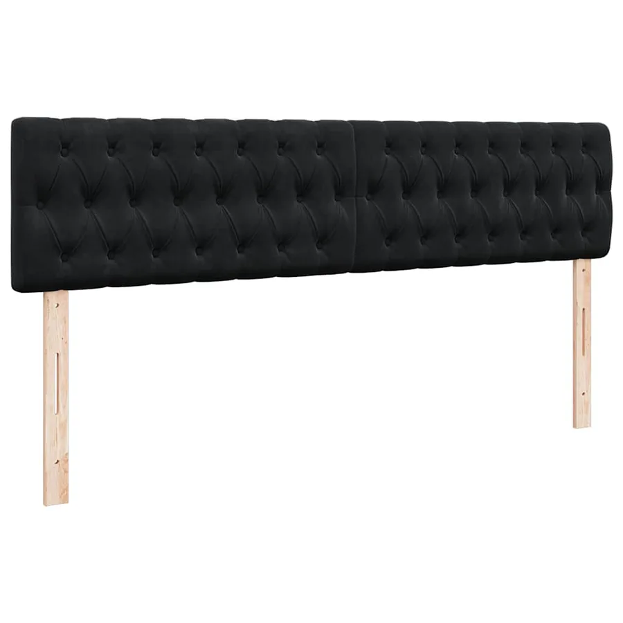 Cadre de lit ottoman avec matelas noir 160x200 cm velours - 9