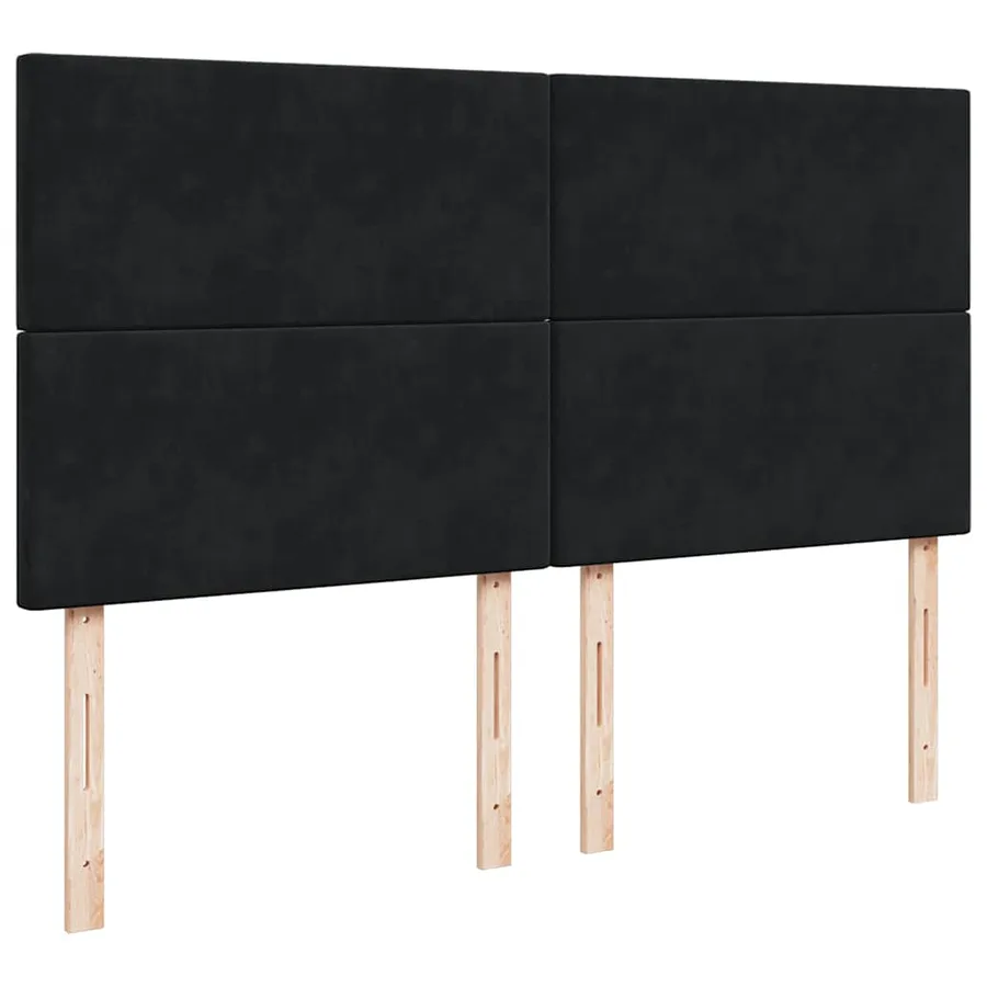 Cadre de lit ottoman avec matelas noir 160x200 cm velours - 13