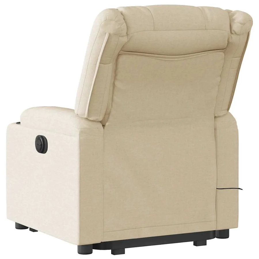Fauteuil inclinable de massage Crème Tissu - 8