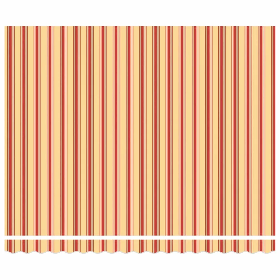Auvent rétractable jaune et blanc 4,5x3 m tissu et aluminium - 6