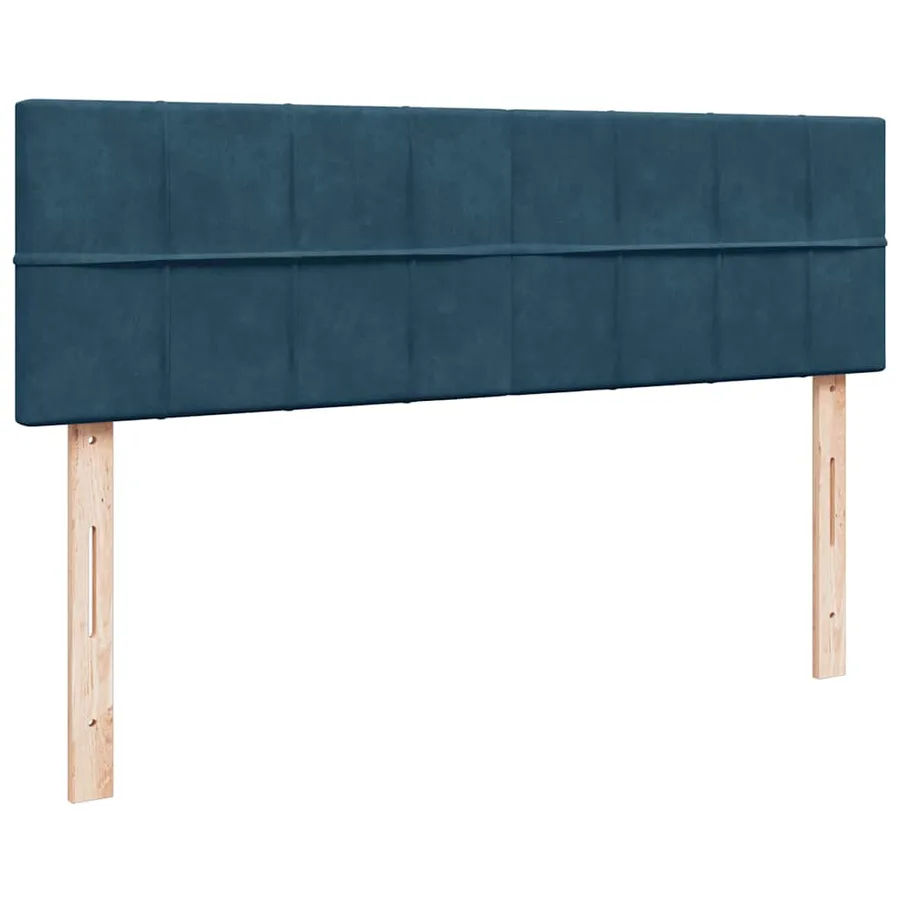 Cadre de lit ottoman avec matelas bleu foncé 160x200 cm velours - 8