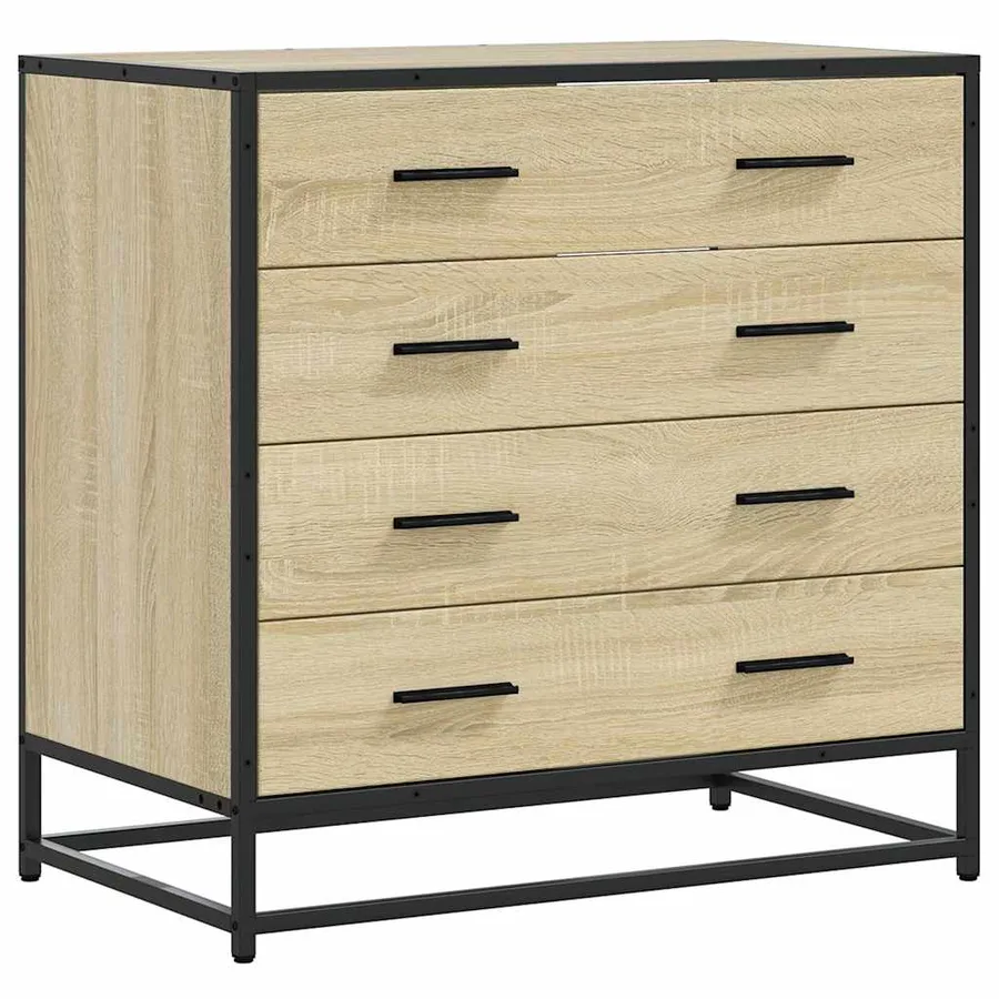 Commode chêne sonoma 70x41x70 cm bois d'ingénierie - 2