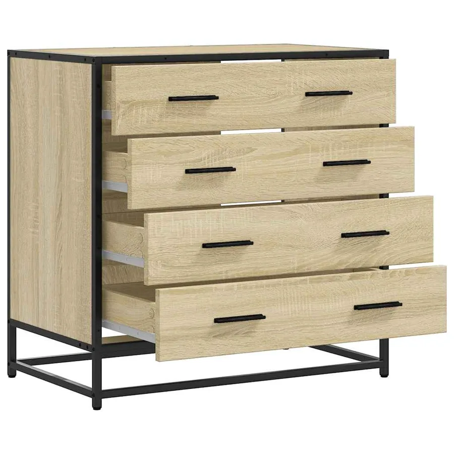 Commode chêne sonoma 70x41x70 cm bois d'ingénierie - 5