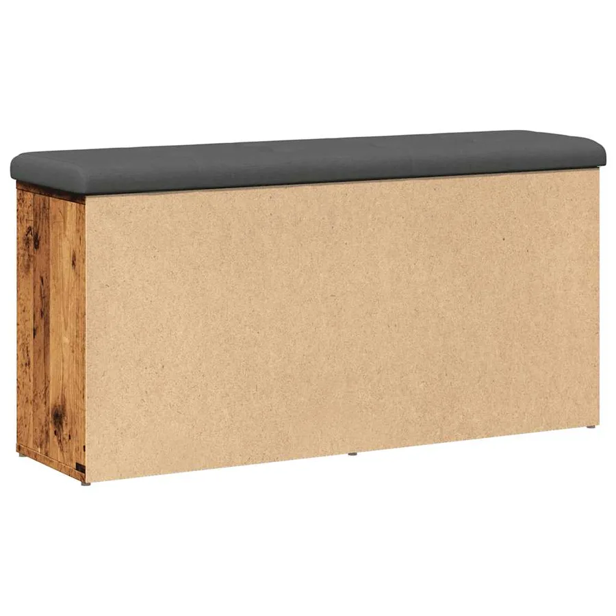 Banc à chaussures vieux bois 102x32x50 cm bois d'ingénierie - 4