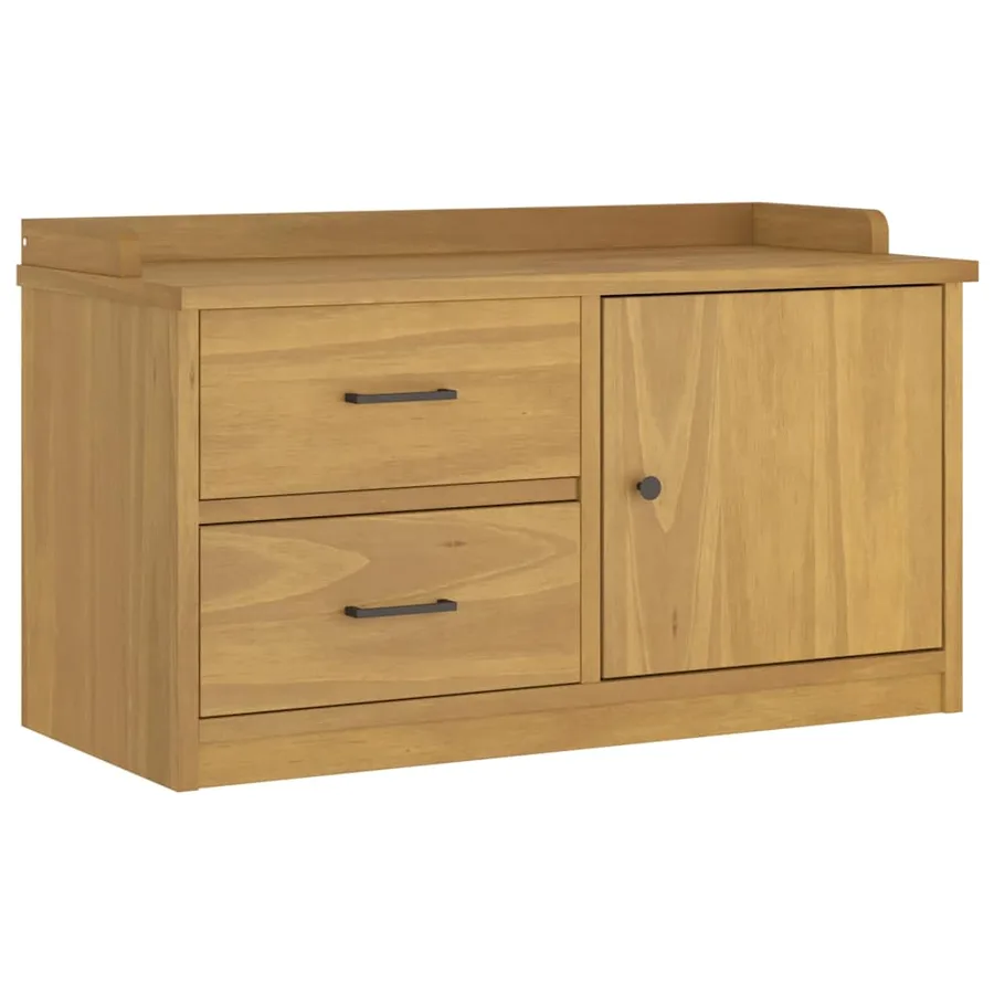 Banc de couloir SANDNES 87x40x50 cm bois de pin massif - 2