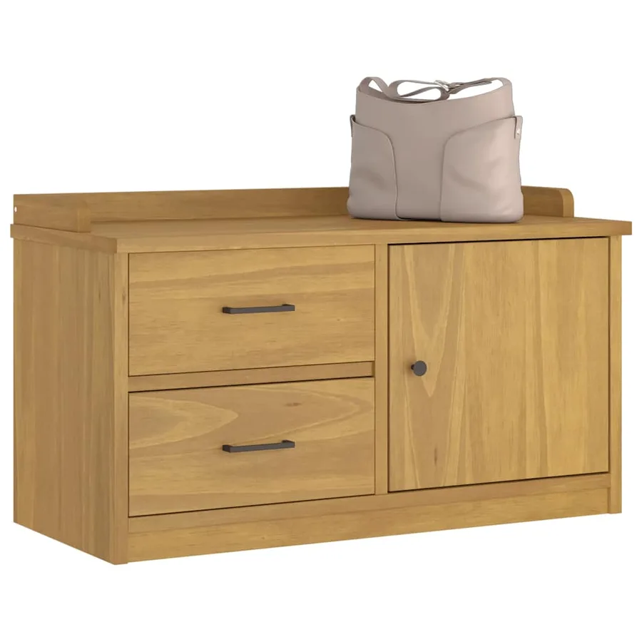 Banc de couloir SANDNES 87x40x50 cm bois de pin massif - 4
