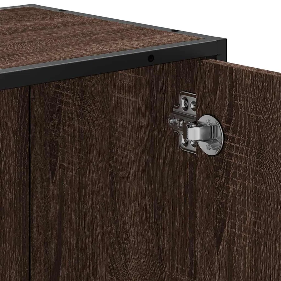 Armoire de lavabo de salle de bain chêne marron 65x33x60 cm - 10