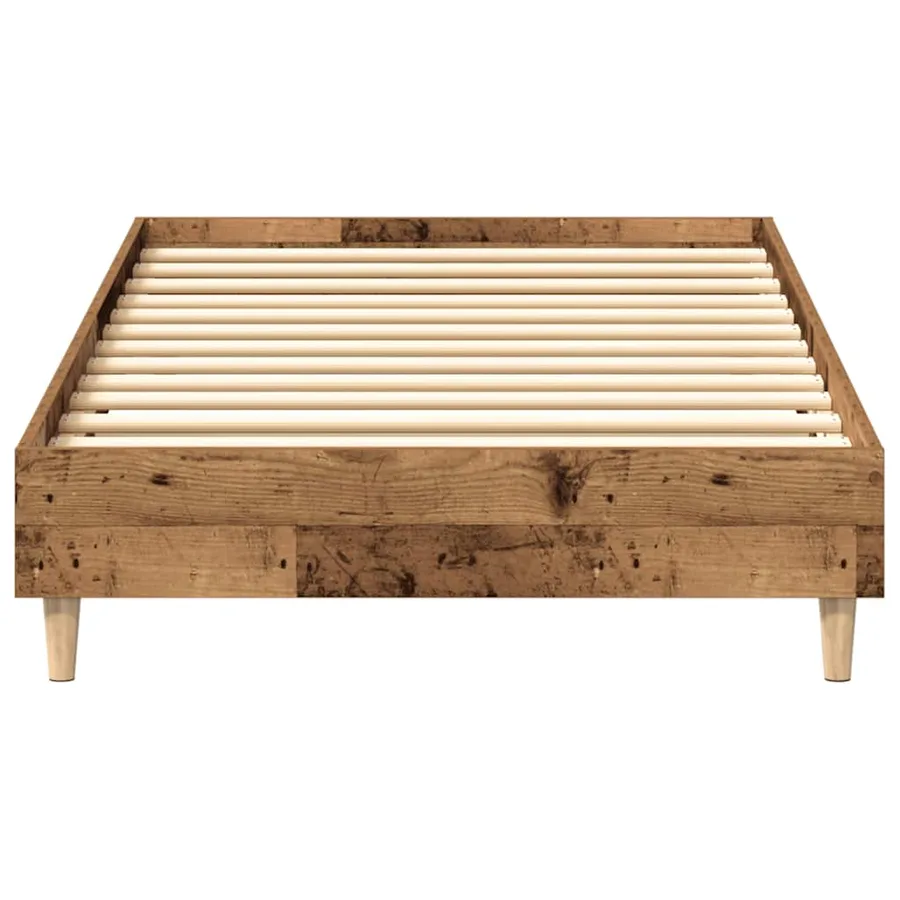 Cadre de lit sans matelas vieux bois 75x190 cm bois ingénierie - 5