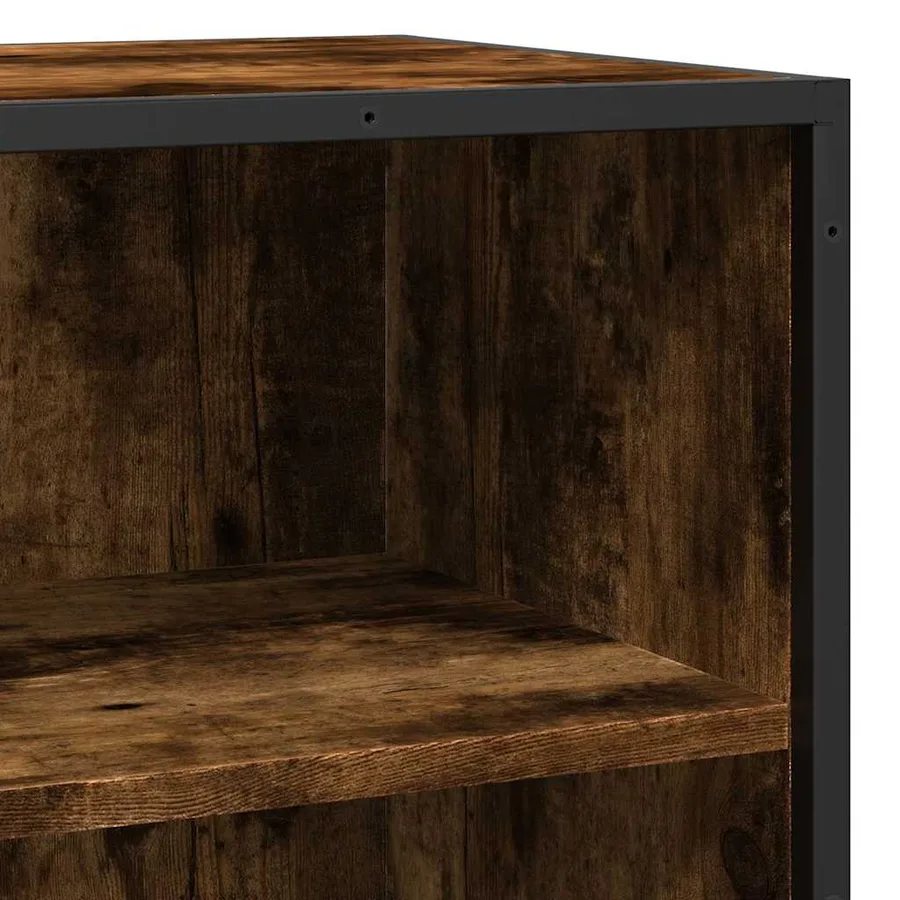 Buffet chêne fumé 68x35x76 cm bois d'ingénierie et métal - 7