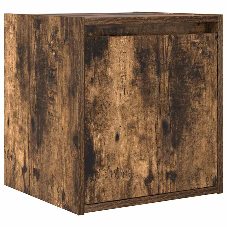 Tables de chevet murales 2 pcs chêne fumé 38x34x40 cm - 5