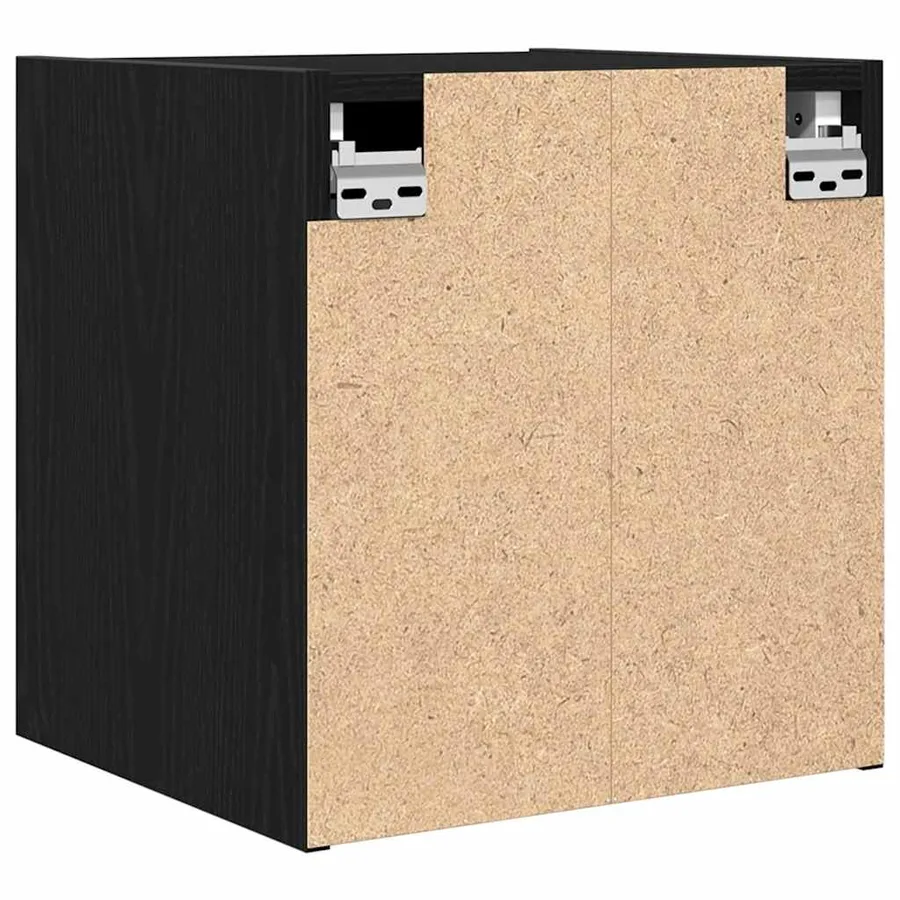 Table de chevet murale noir 38x34x40 cm - 8
