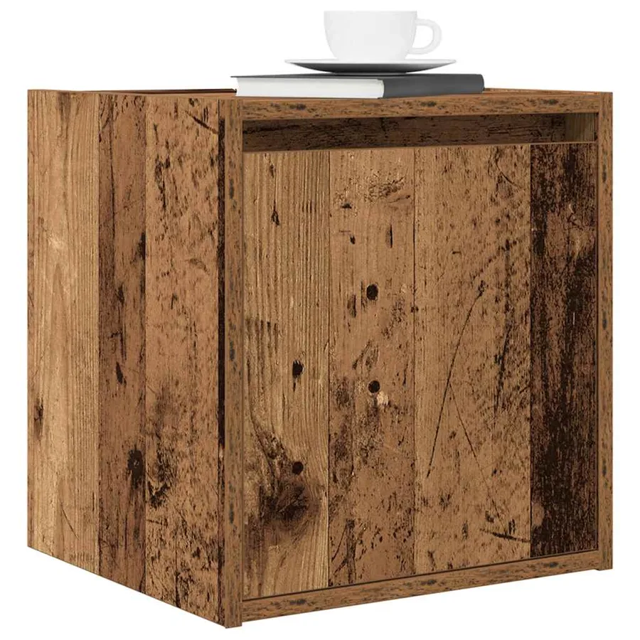 Tables de chevet murales 2 pcs vieux bois 38x34x40 cm - 4