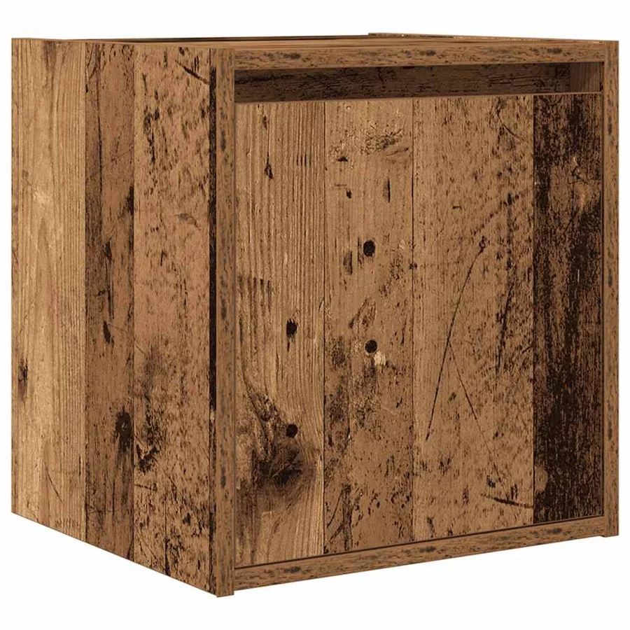 Tables de chevet murales 2 pcs vieux bois 38x34x40 cm - 5