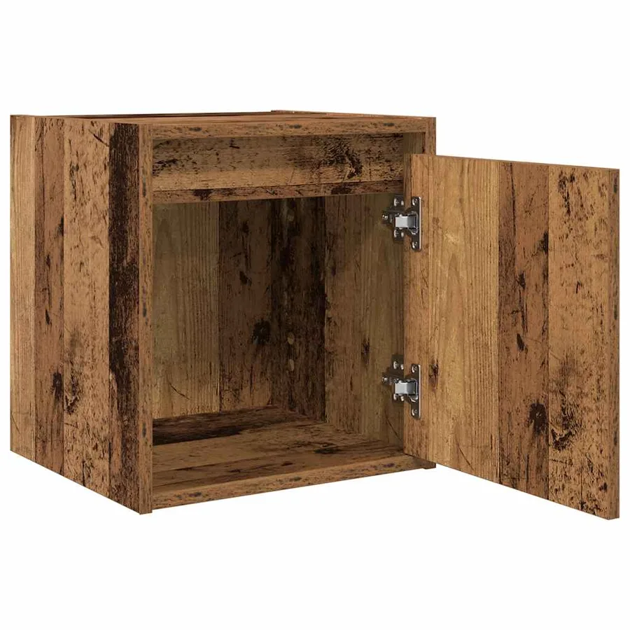 Tables de chevet murales 2 pcs vieux bois 38x34x40 cm - 6