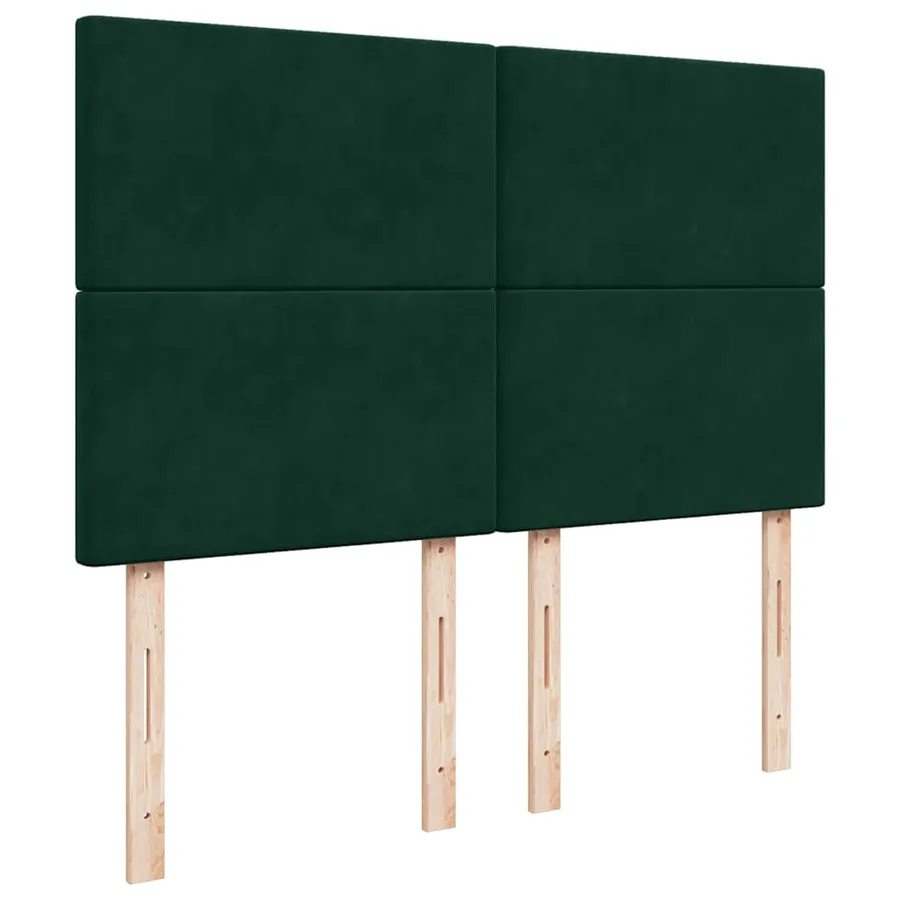 Cadre de lit ottoman avec matelas vert foncé 140x200 cm velours - 13