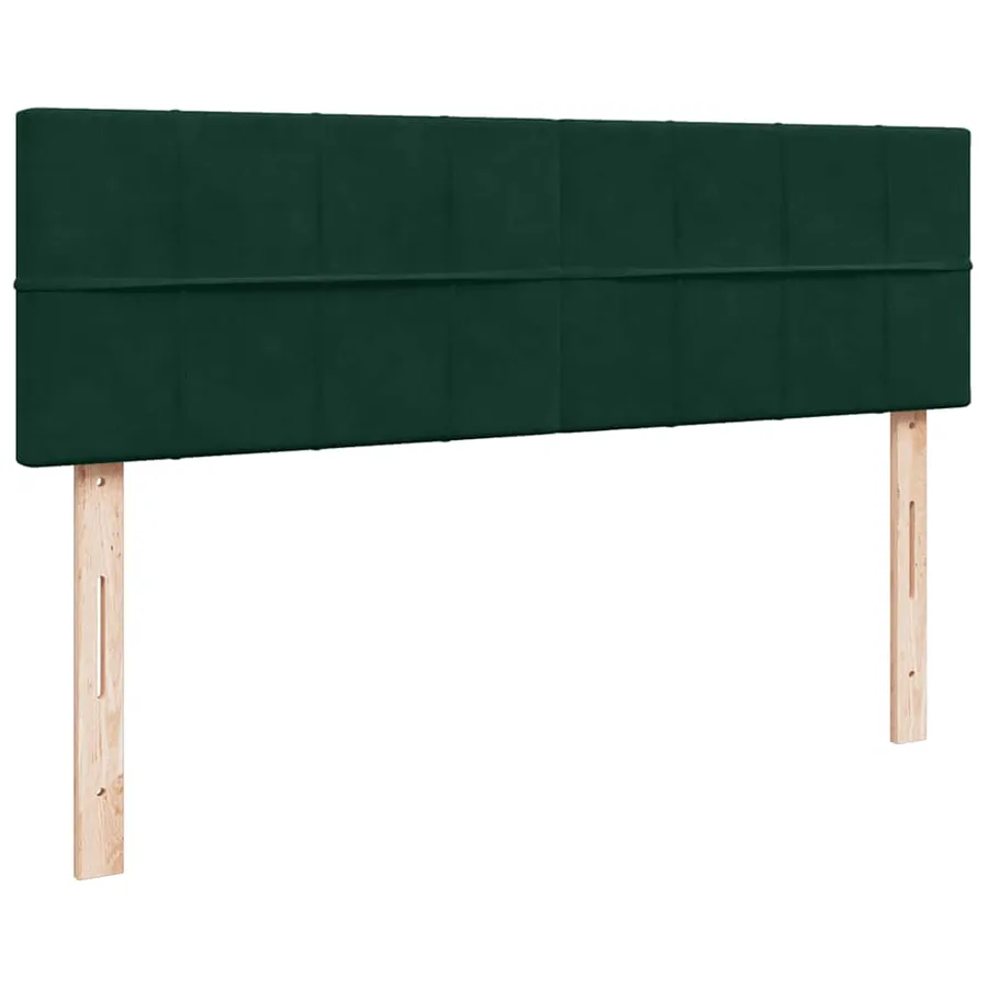 Cadre de lit ottoman avec matelas vert foncé 140x200 cm velours - 8