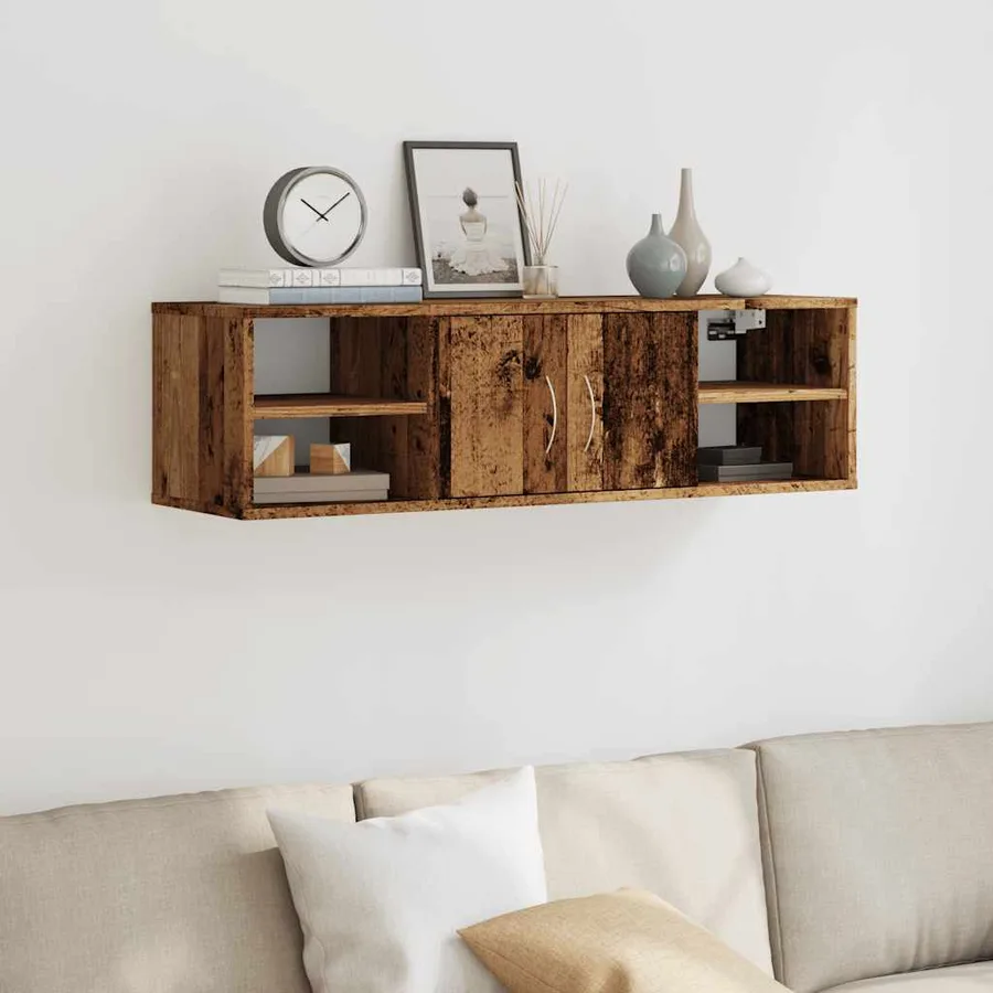 Armoire murale vieux bois 101x30x29 cm bois d'ingénierie - 3