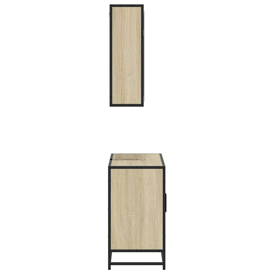 Ensemble de meubles de salle de bain 2 pcs chêne sonoma - 6