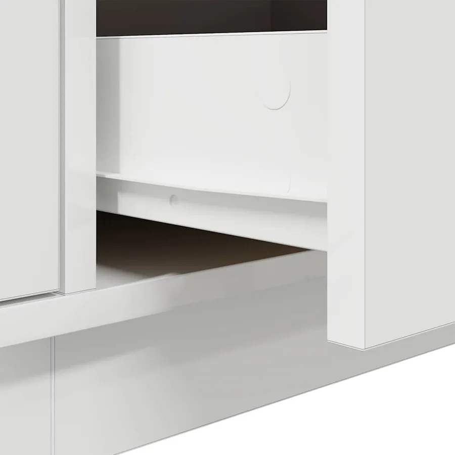 Meuble TV avec lumières LED blanc 193,5x41x50 cm - 12